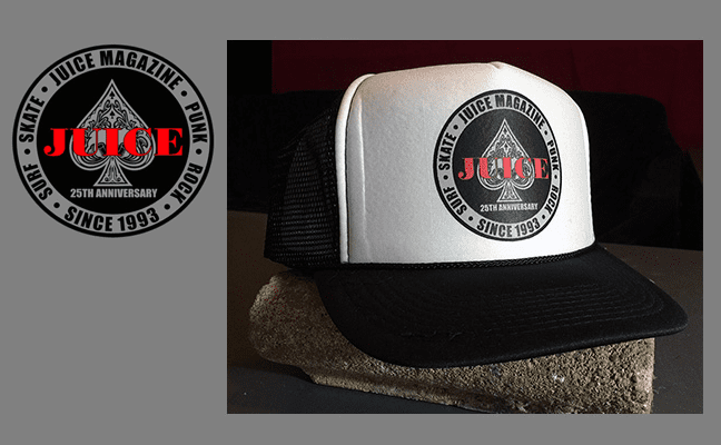Juice Magazine – 25 Year Silver Aces Trucker Hat White