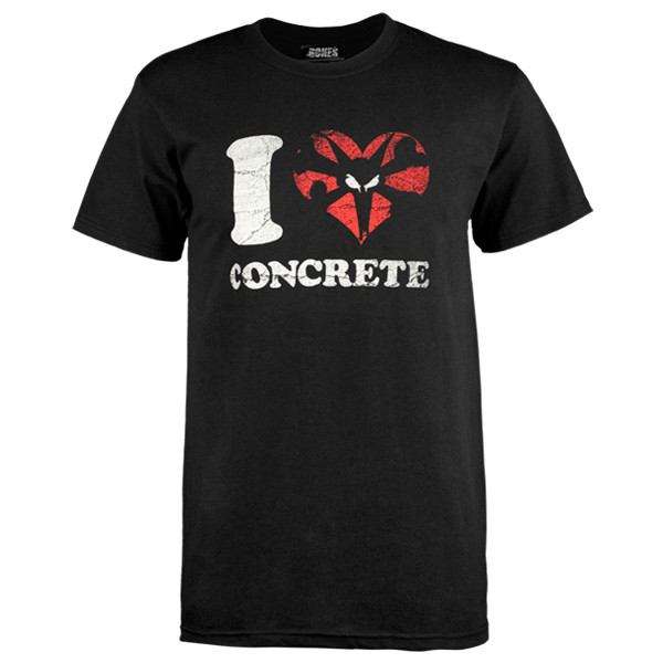 Bones Wheels – I Love Concrete T-Shirt XL Black
