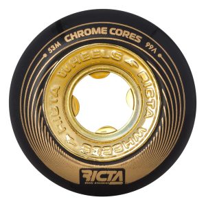 Ricta – 53mm Chrome Cores Wheels 99a Black/Gold