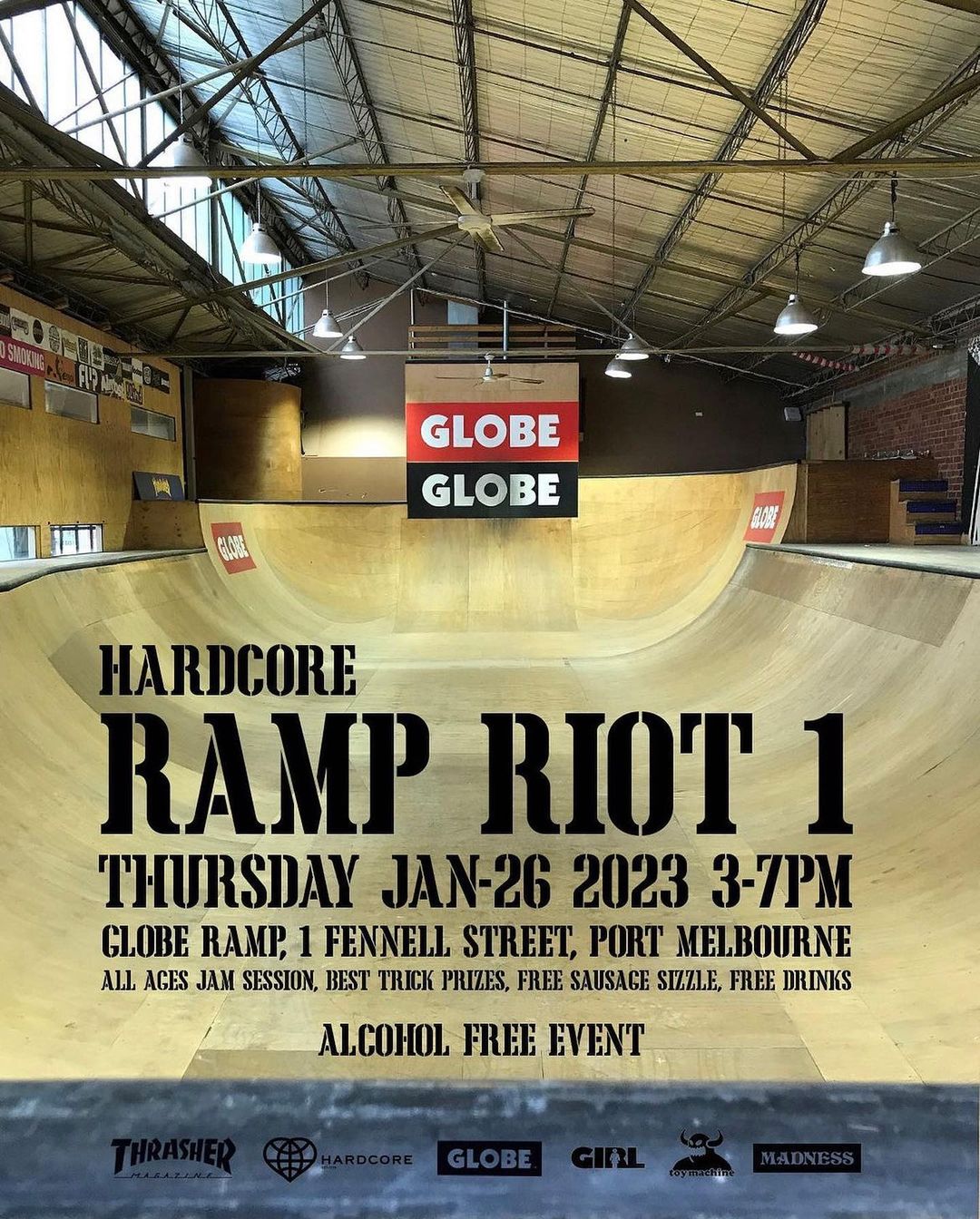 Hardcore Ramp Riot in Melborne Australia Jan. 26th info