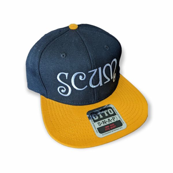 Scum Skates Premium Snapback Hat Yellow/Black/White