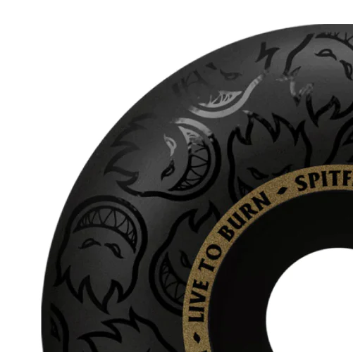 Spitfire Wheels – F4 Radials Blackout Black/Gold 58mm