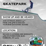 Public Skatepark Design Meeting March 24th for Hamburg NY