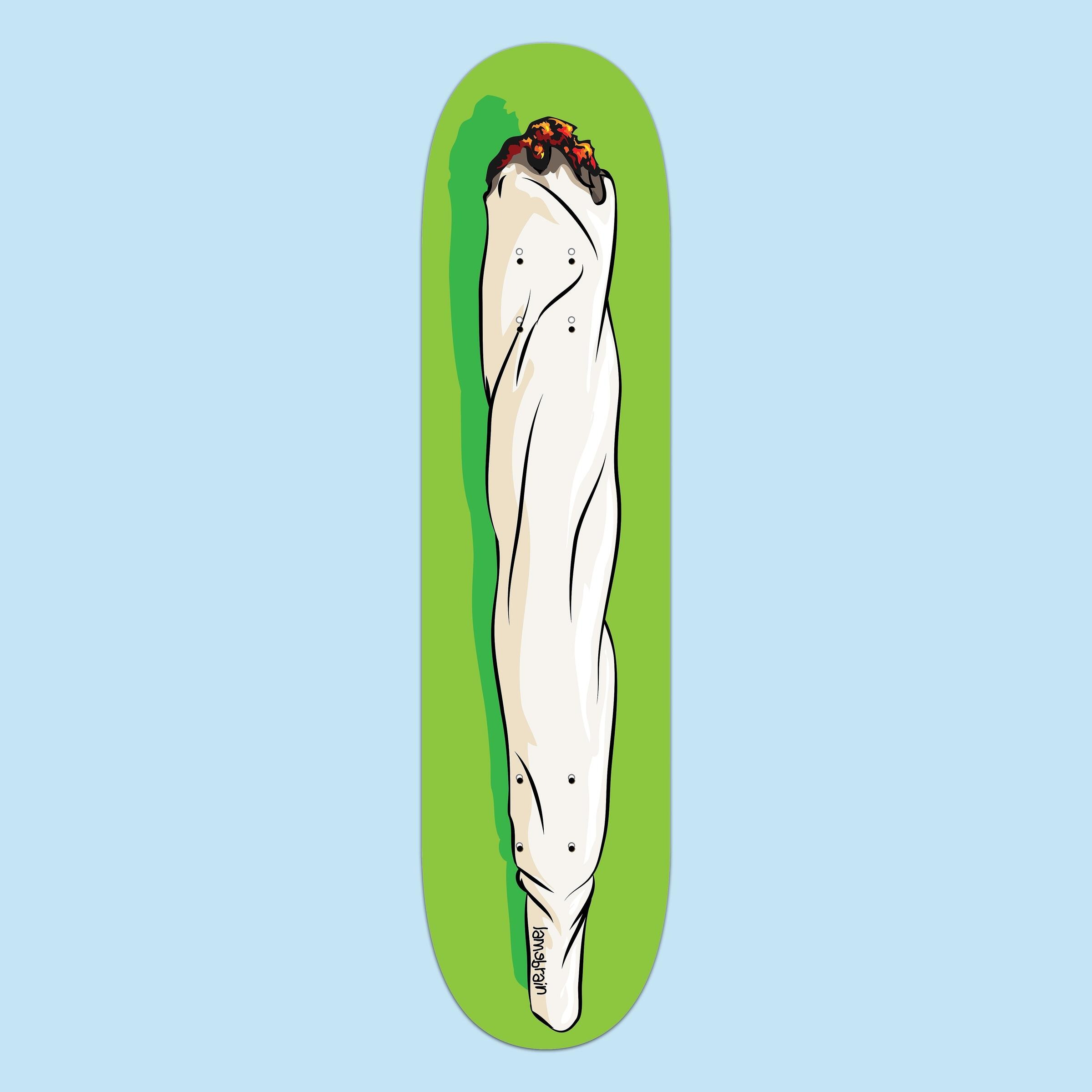Lamebrain Skateboards – ROLL A FATTY deck 8.25
