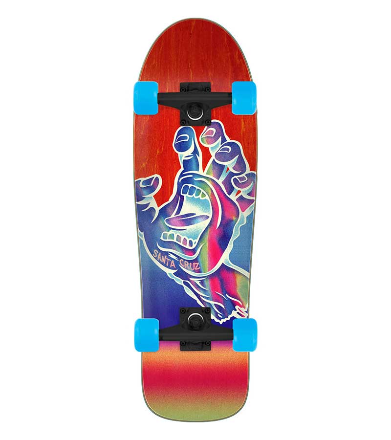 Santa Cruz – Iridescent Hand 9.7in Shaped Cruiser Skateboard