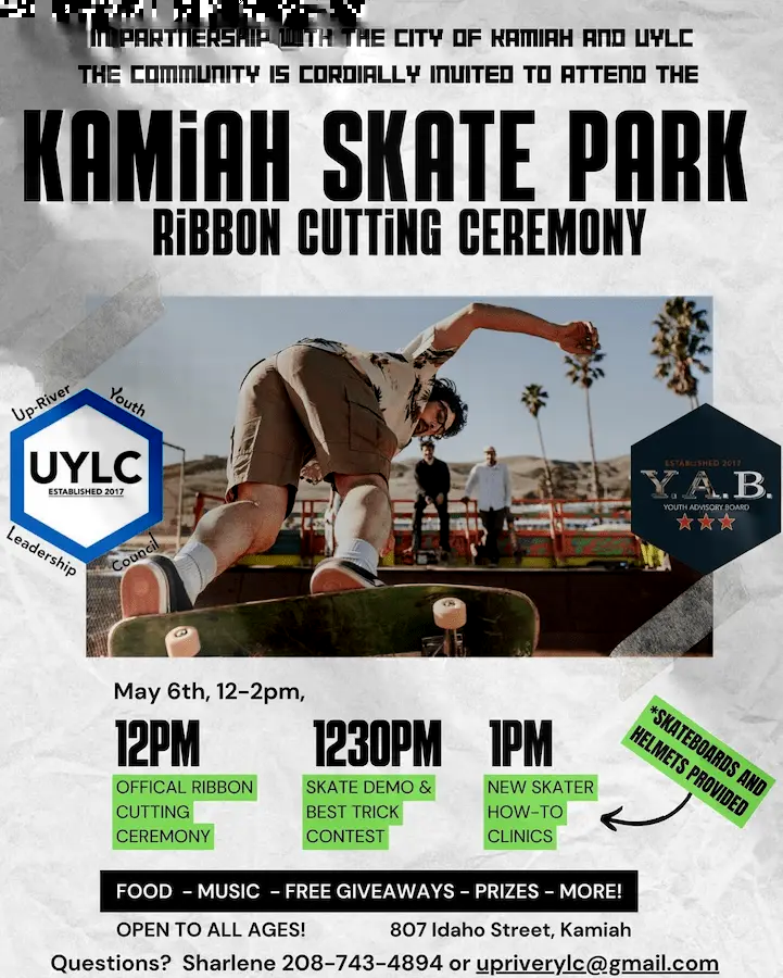 Kamiah Idaho Skatepark Ribbon Cutting May 6th