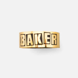 Baker Brand Logo Gold Plated Ring