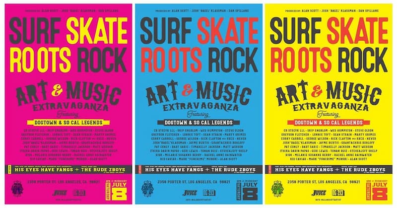 Surf Skate Roots Art Show Extravaganza - July 8th Los Angeles CA