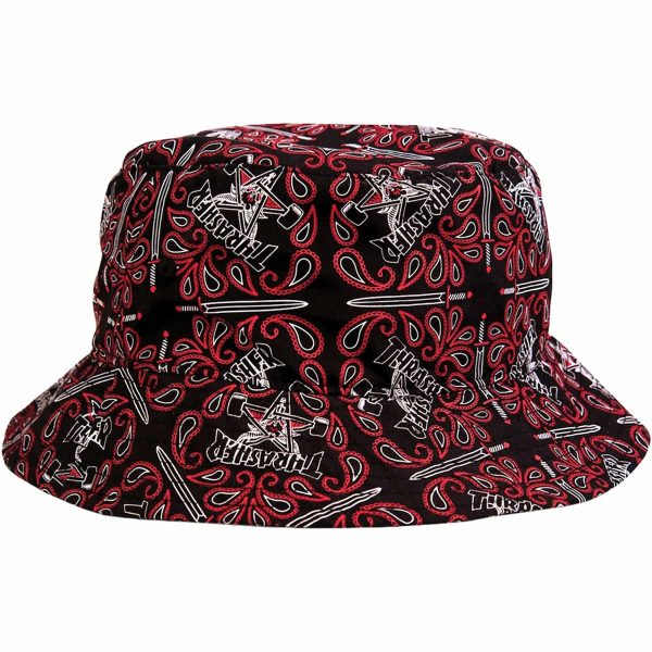 Thrasher Magazine Bandana Black / Red Bucket Hat