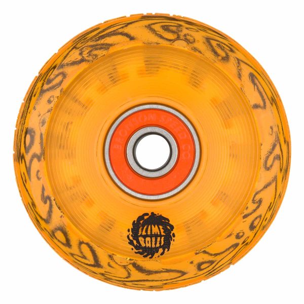 Slimeballs Skateboard Wheels - 60mm Light Ups OG Slime Orange 78a