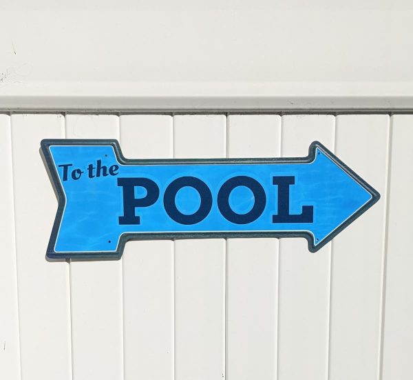 Tin Pool Arrow - Outdoor Sign