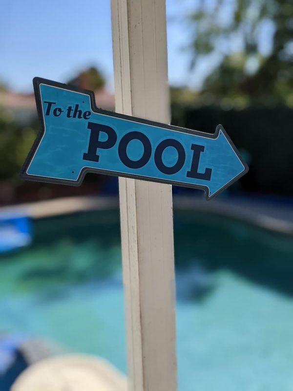 Tin Pool Arrow - Outdoor Sign