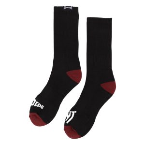 Independent - Span Split Crew Socks Black/Burgundy 9-11