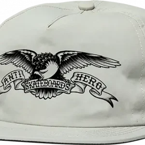 Anti-Hero Embroidered Basic Eagle Hat Light Grey