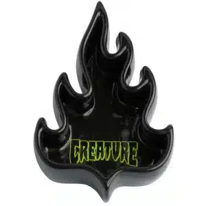 Creature skateboards - Logo Flame Valet Black 4 in x 6 in Ashtray