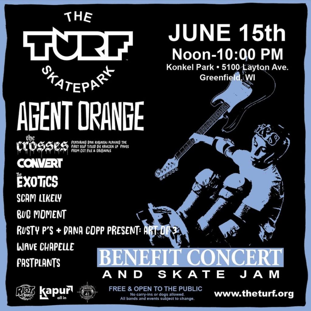 The Turf Skatepark Benefit Concert - June 15th
