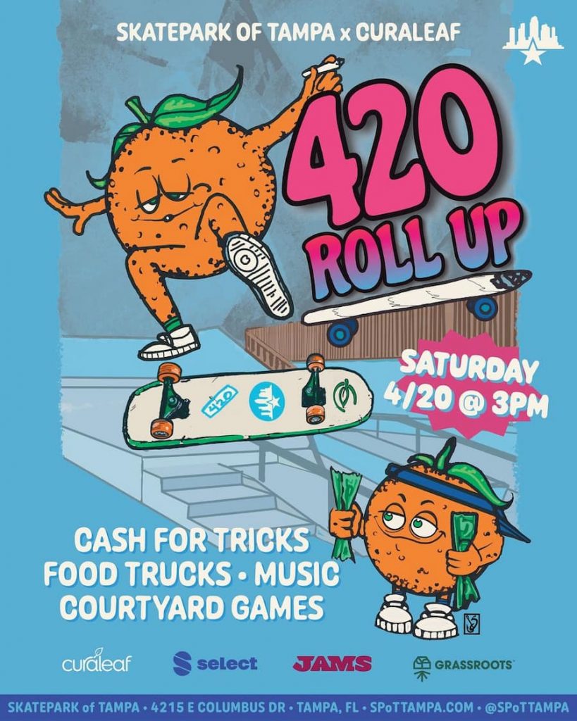 Saturday, April 20 for the Curaleaf 420 Roll Up Cash for Tricks Event!
